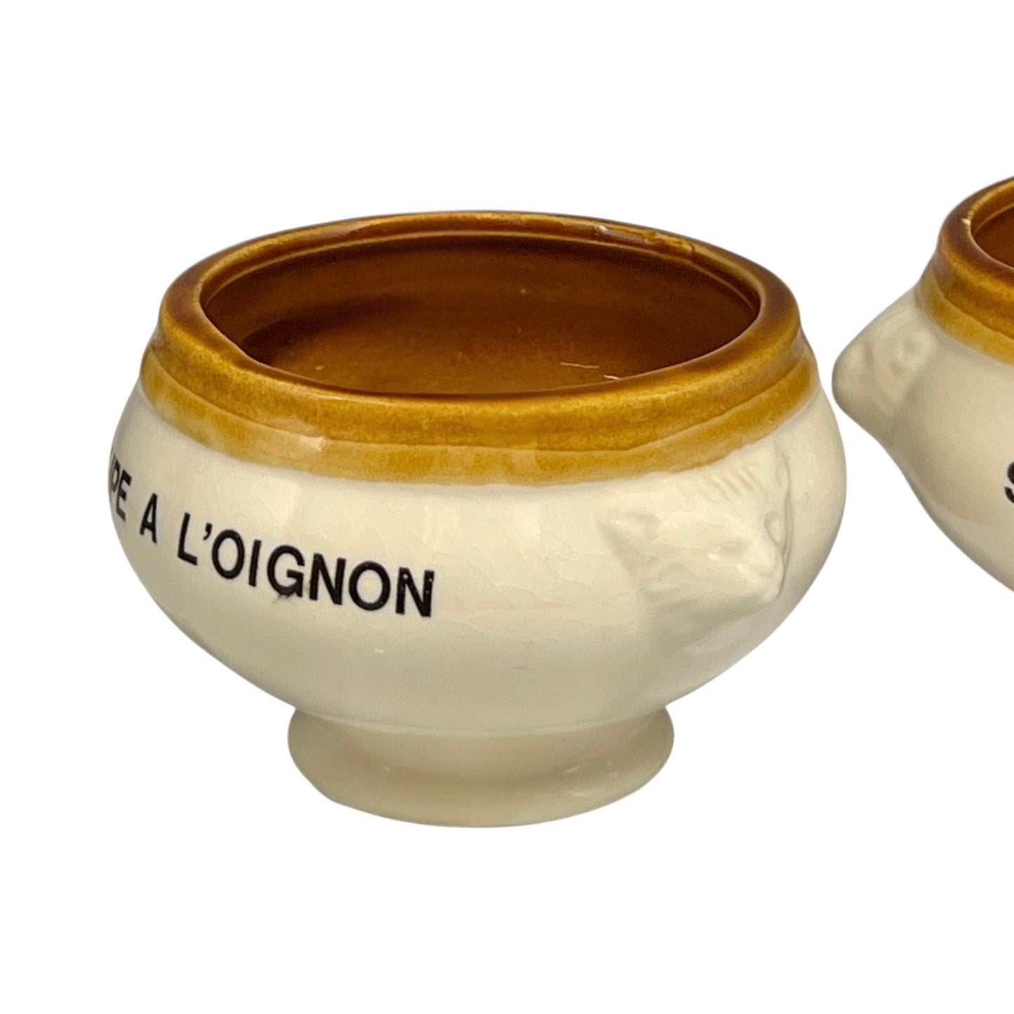 2 Vintage French Lion’s Head Soup Bowls –  Soupe a L'Oignon Pots
