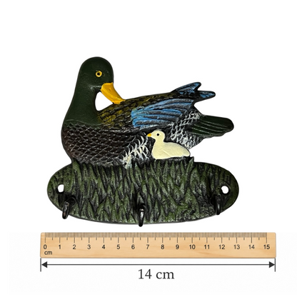 Duck hook set with a ape measure showing size 