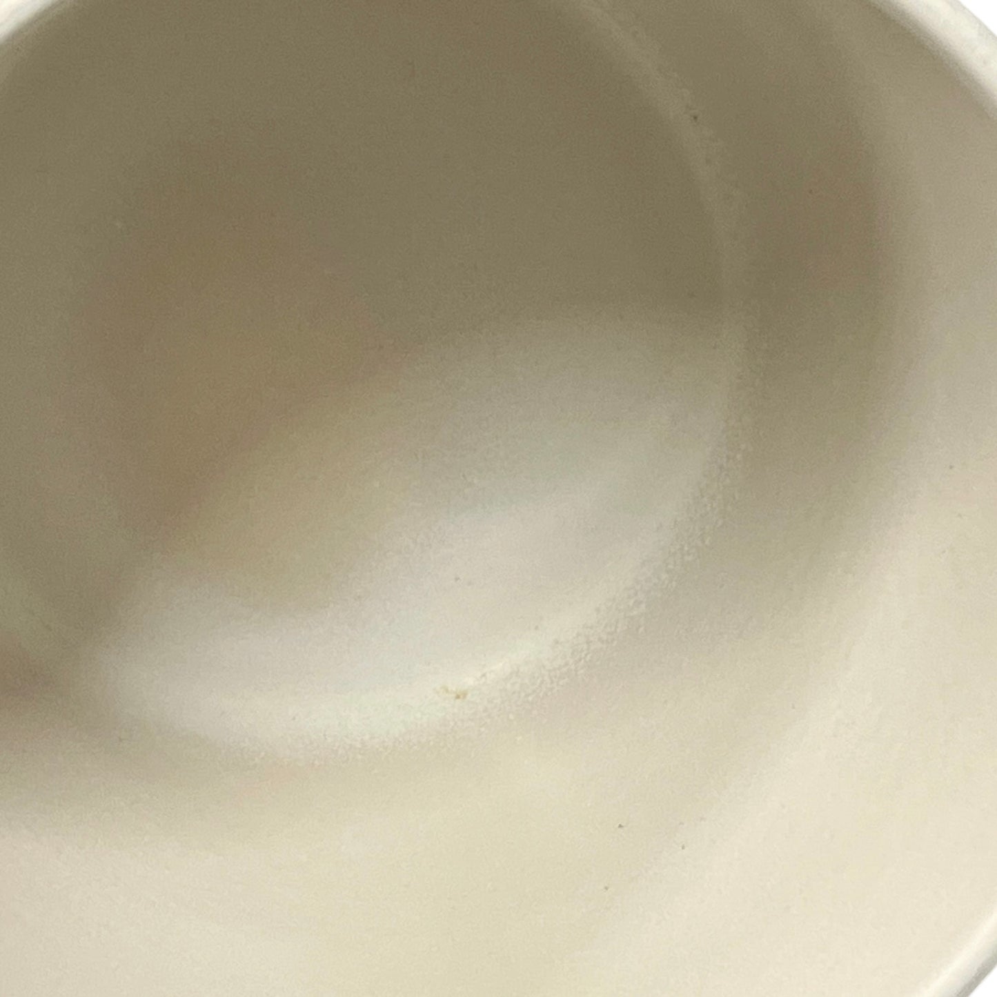 Inside image of a vintage Le Creuset saucepan on a white background 