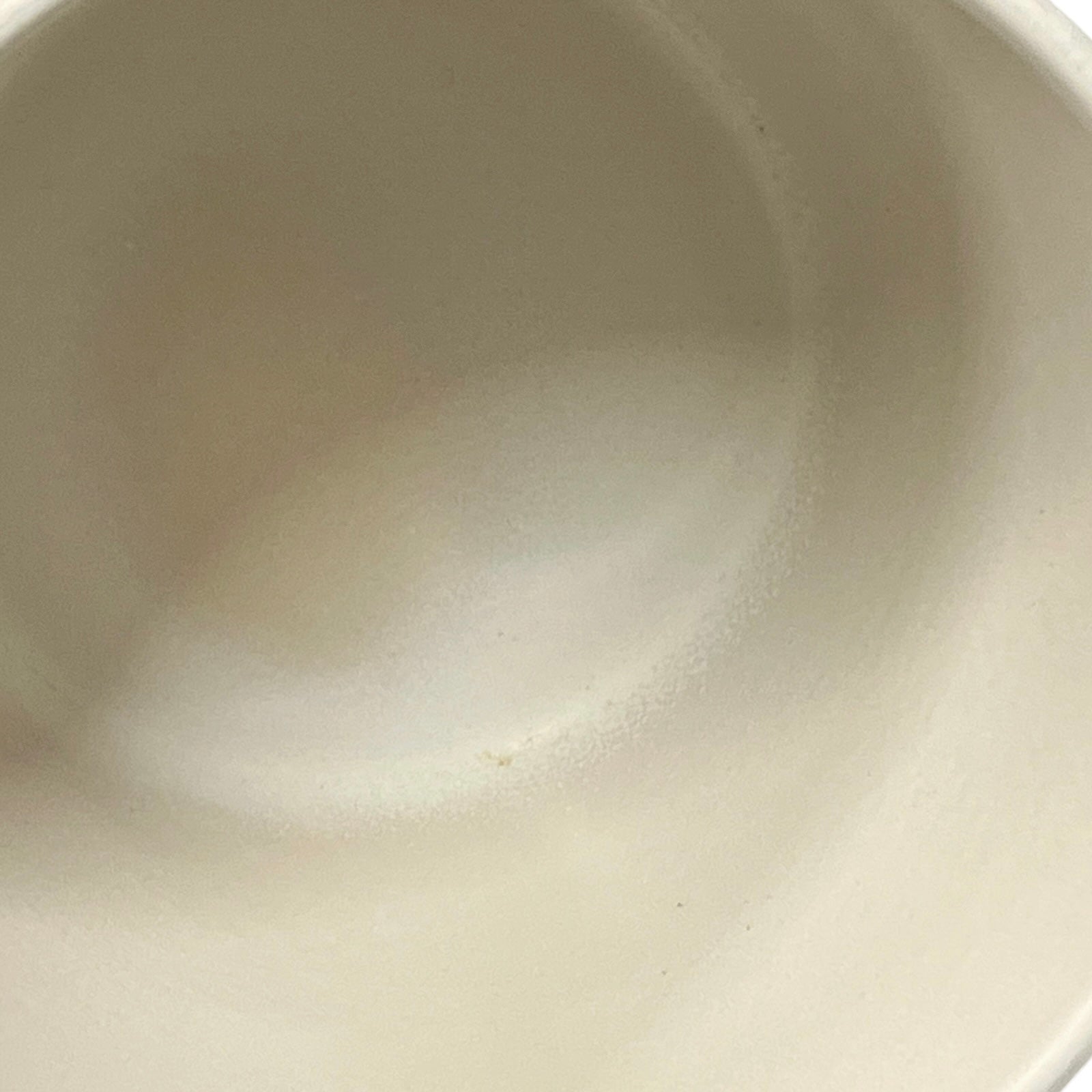 Inside image of a vintage Le Creuset saucepan on a white background 