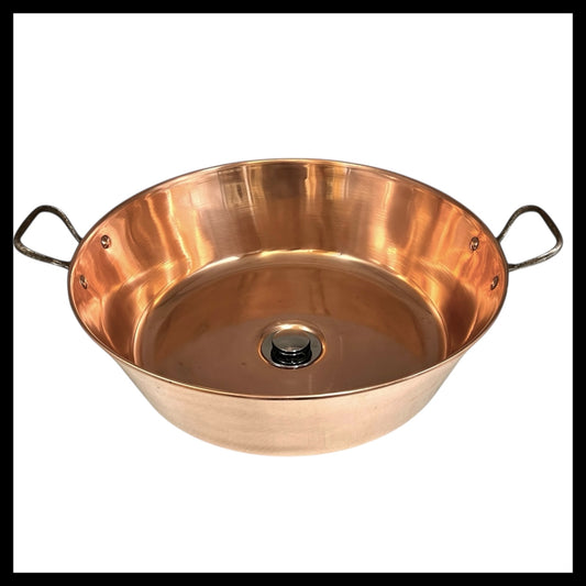 Copper Bathroom Roll Top Basin, Up Cycled Camper Van or Cloakroom Sink for sale from All Things French Store
