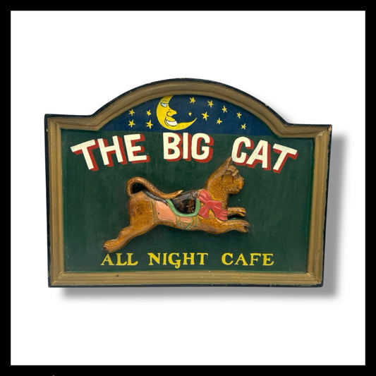 Small Wooden Shabby Chic Home Bar Man Cave Decor Sign, Cat Cafe, Cat Gift