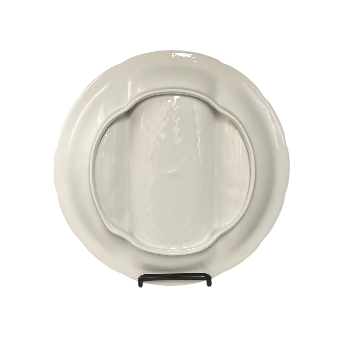 close up of asparagus serving set on a white background 