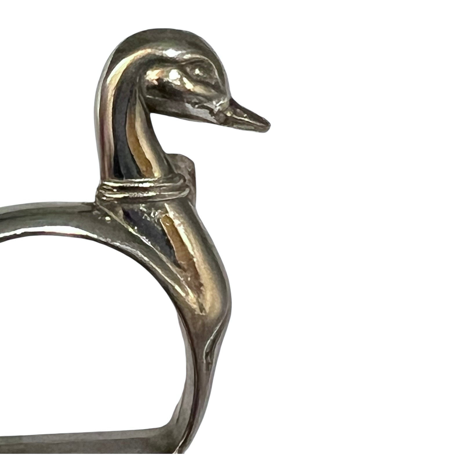 Close-up of a napkin ring on a white background