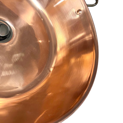 close up of copper sink