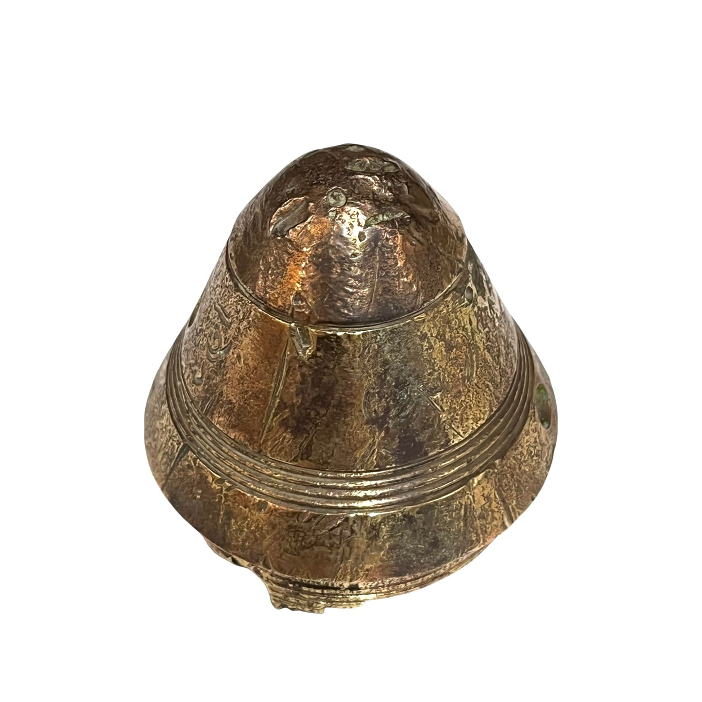 WW1 brass fuse paperweight on a white background 