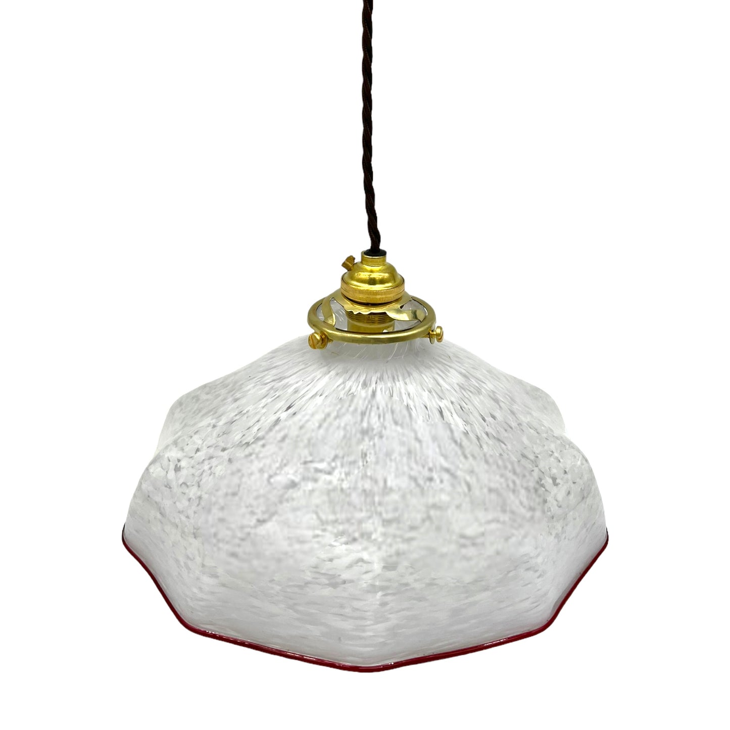 image 4 French vintage glass ceiling light with new fittings 
