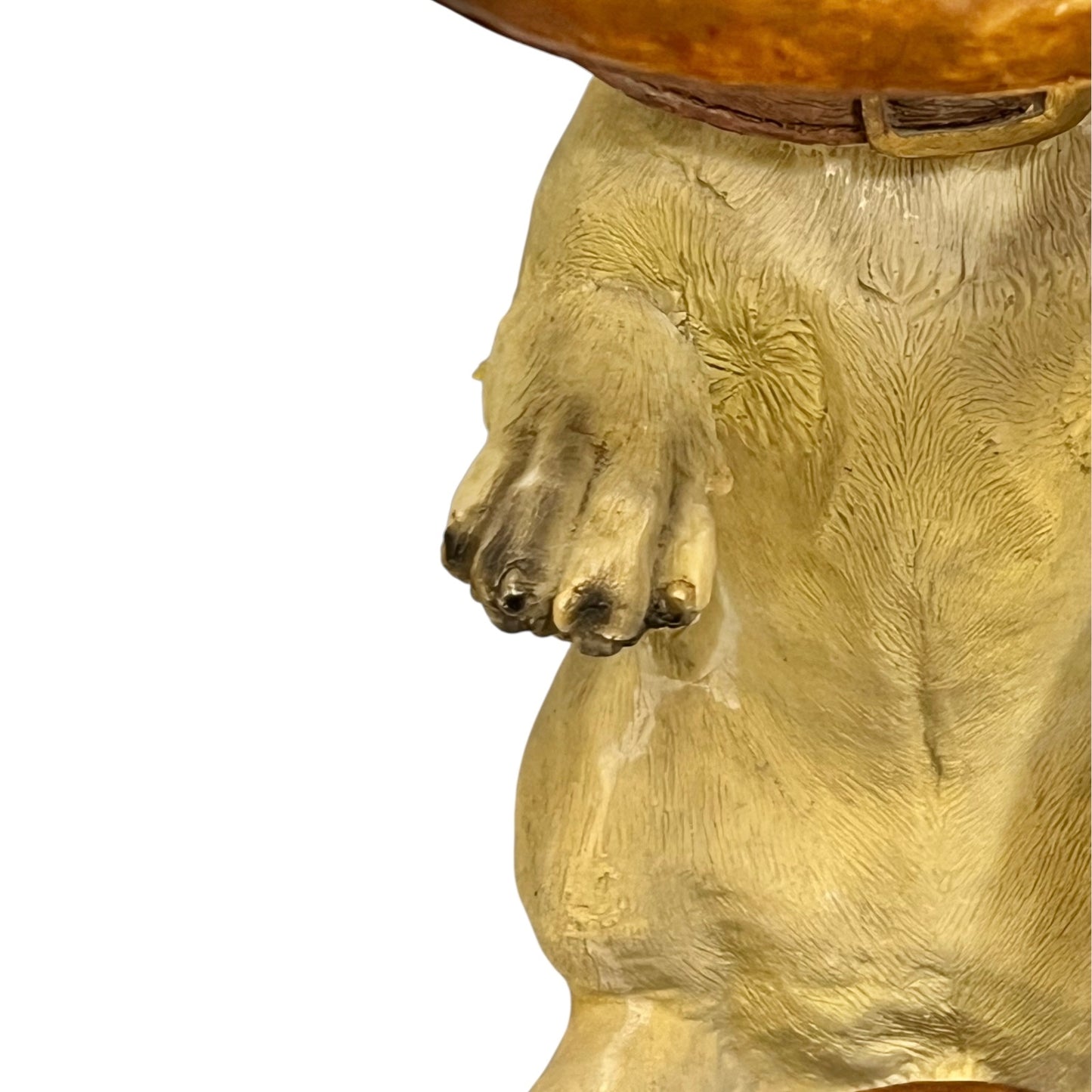 Close up of Dog umbrella stand on a white background