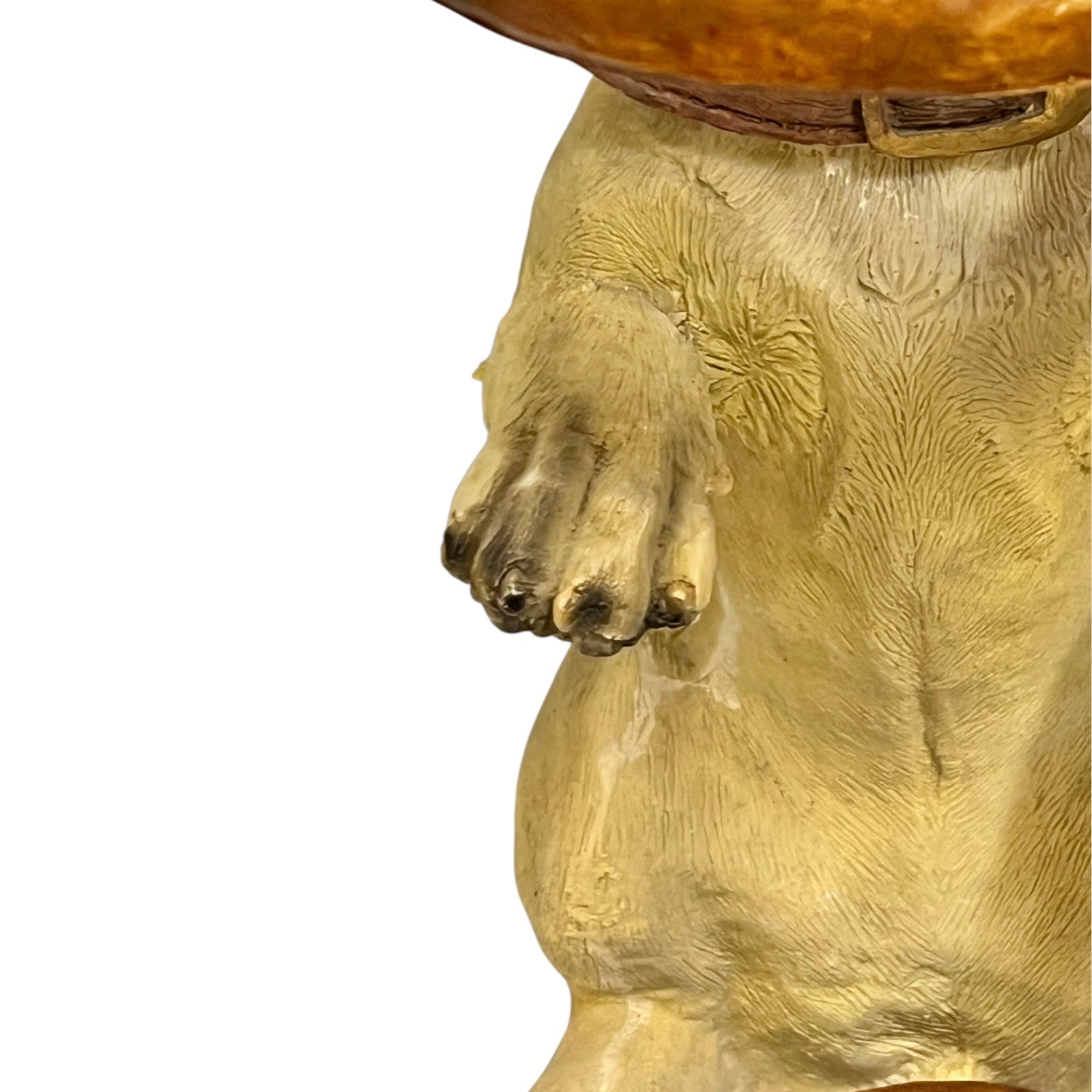 Close up of Dog umbrella stand on a white background