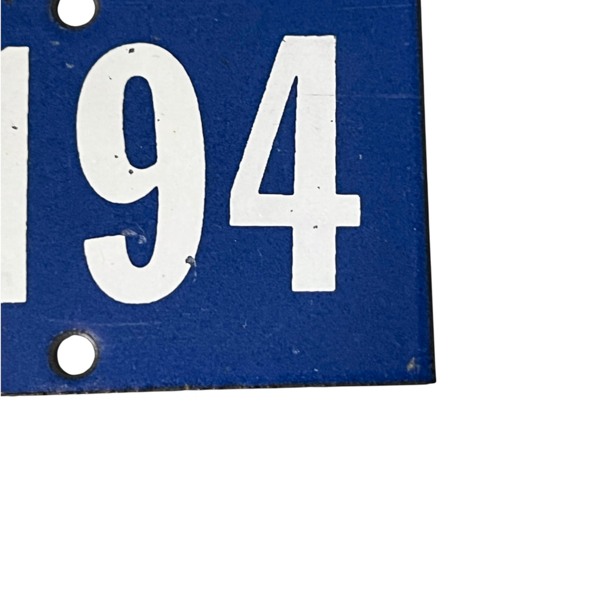 Vintage French Enamel House Number 2194 – Blue & White Door Plaque