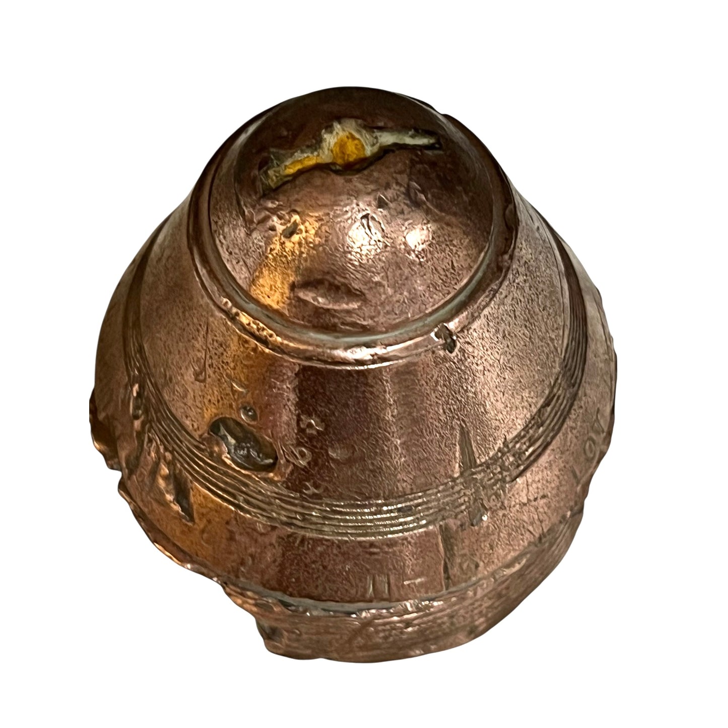 WW1 brass fuse paperweight on a white background 