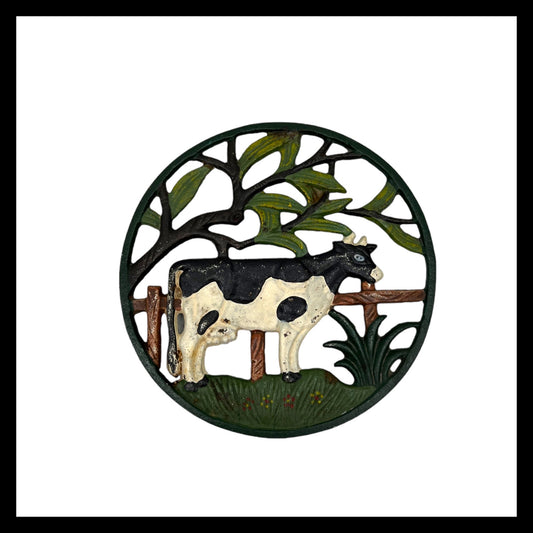 image of French cast iron cow pot stand trivet sold by All Things French Store