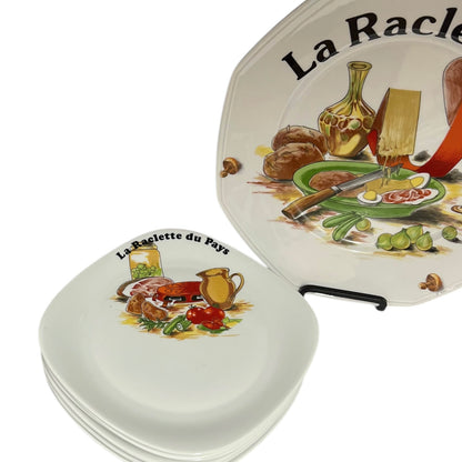 6 French La Raclette Plates 
