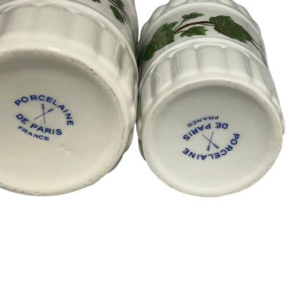 French Vintage Paris Porcelain Bathroom Accessories, Ceramic Lotion Bottles