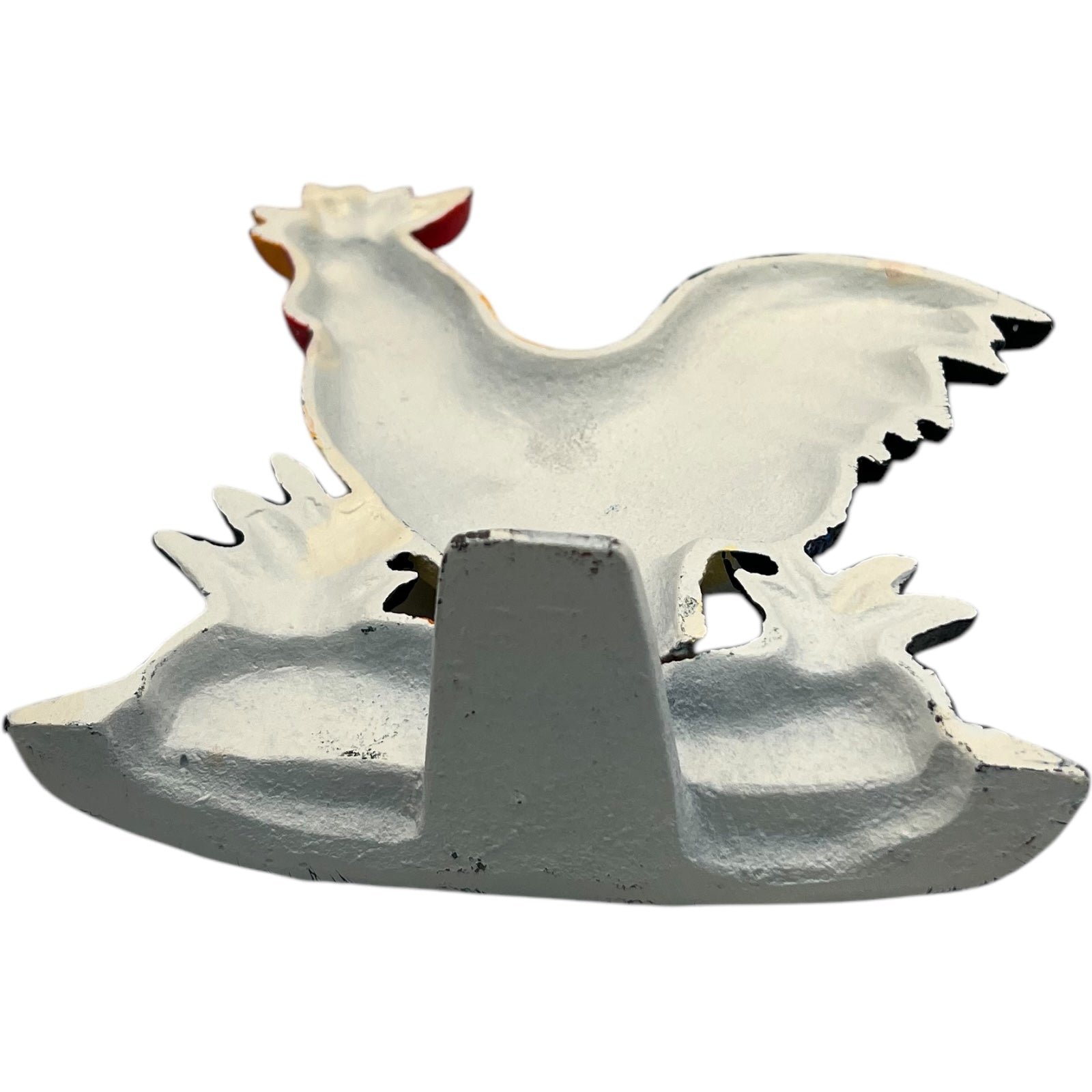 French Cast Iron Chicken Door Stop, Farmhouse Style Doorstop Wedge, Door Stay