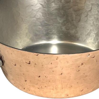 rim of copper saucepan 