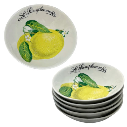 Set of 6 Vintage French “Le Pamplemousse” Grapefruit Dishes – Classic French Tableware