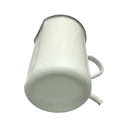 White jug with a handle on a white background