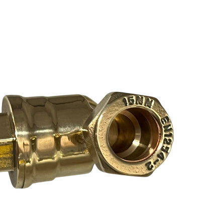15mm Polished Solid Brass Stopcock