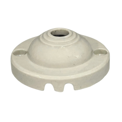 Vintage French Ceramic Ceiling Rose, Chandelier Ceiling Fitting Wire Cover for sale by All Things French Store