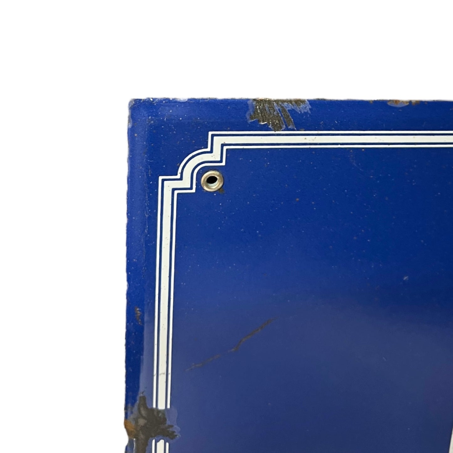 Close up of French road sign on a white background