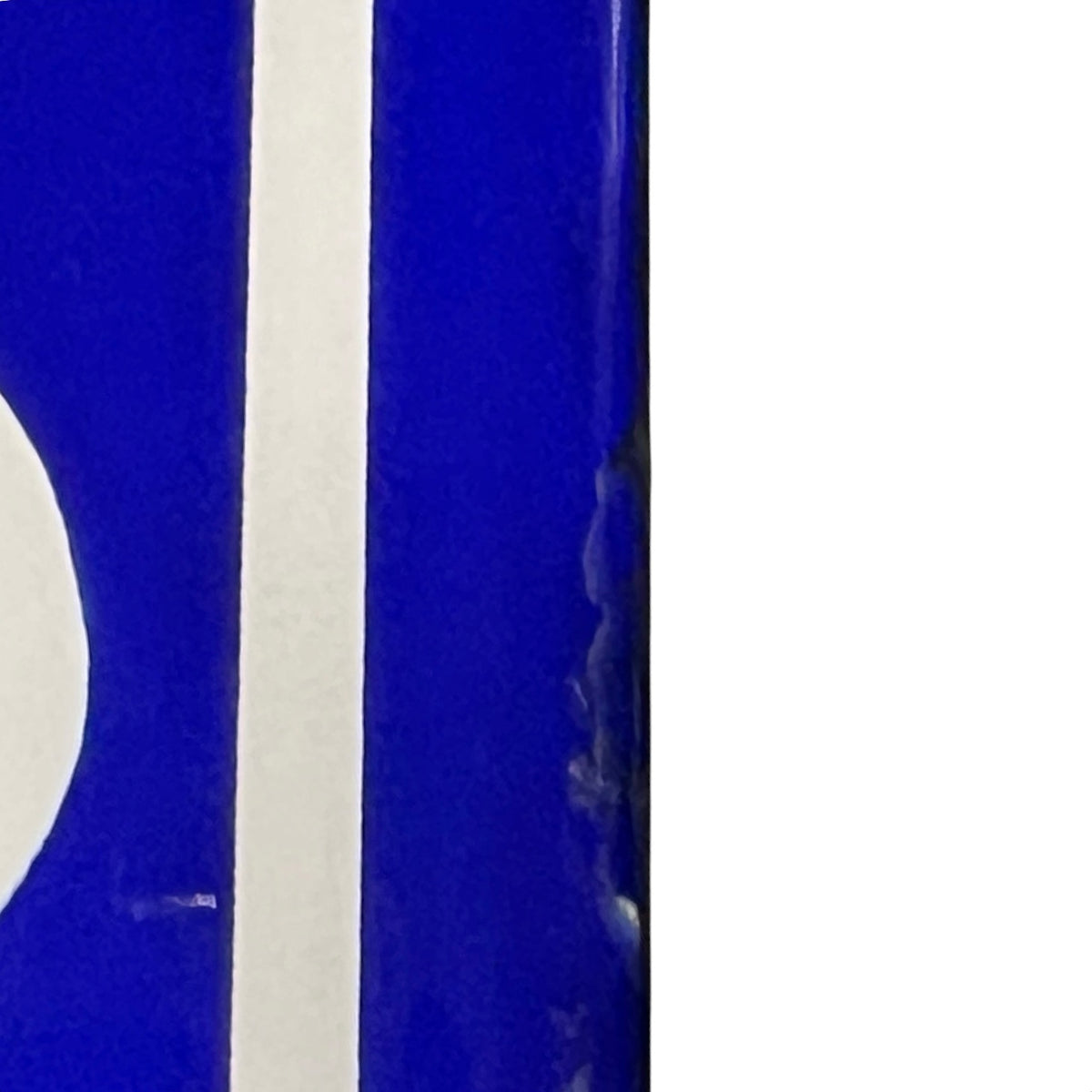 Vintage French Enamel Blue and White Door Number 65