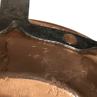 Pair of French Copper Pans with Long Handles – Tin Lined, Rustic Farmhouse Kitchen Decor