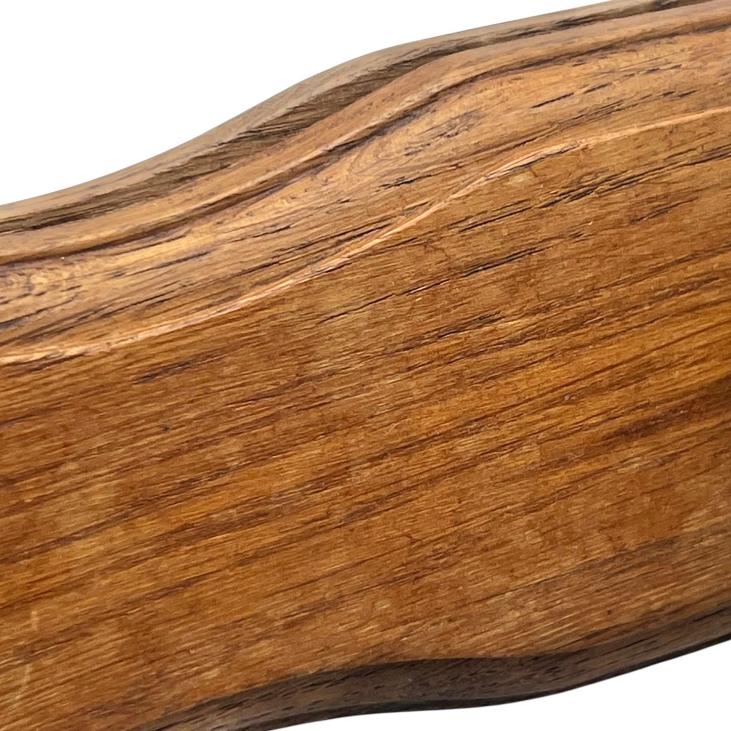 Close up of  French vintage deer hooves on a 2 wooden mounts, ideal for coat hooks - on a white background