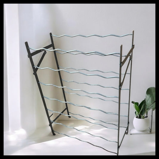 French Rigidex Style Metal Bottle Rack, Vintage Wine Cellar Rack holds 35 bottles for sale from All Things French Store