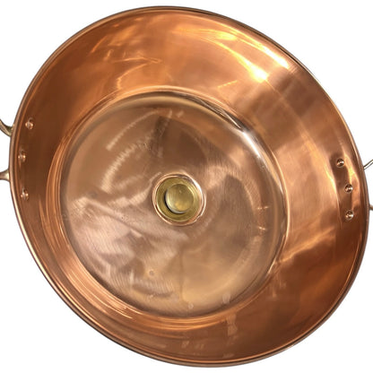 Copper basin sink on a white background