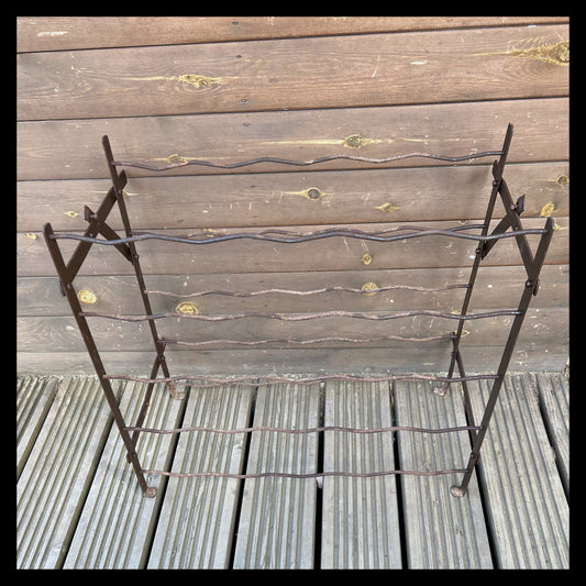 French vintage metal Rigidex style wine rack for sale by All Things French Store