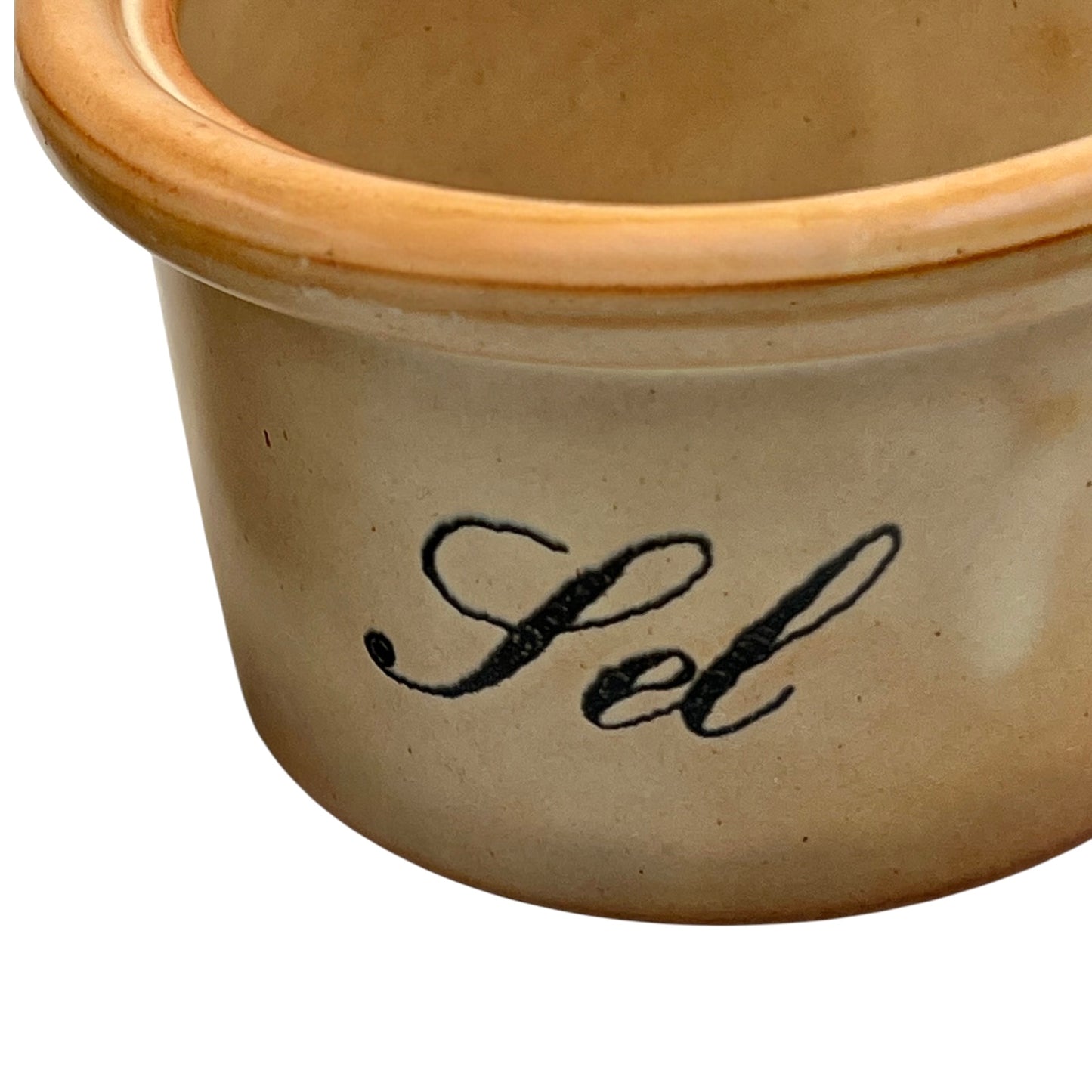 French Salt Pig Traditional Ceramic Sel Pot, Salt Cellar, Kitchen Salt Pot