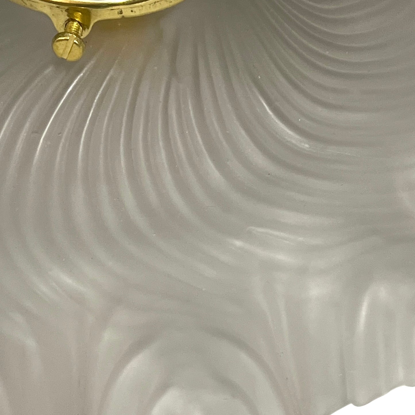 Close up of a vintage glass lamshade
