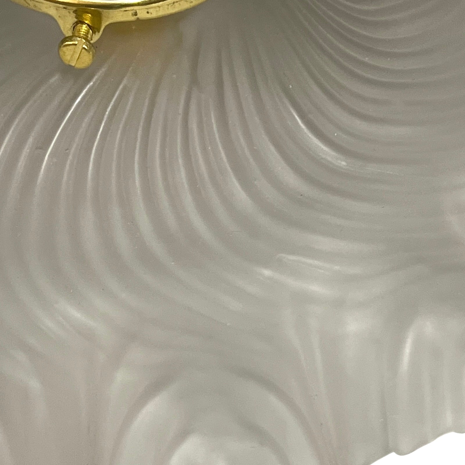 Close up of a vintage glass lamshade