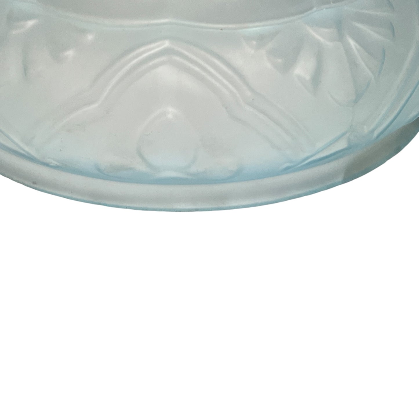 Additional close-up of the rim condition showing small chips typical of a well-loved vintage French light shade.
