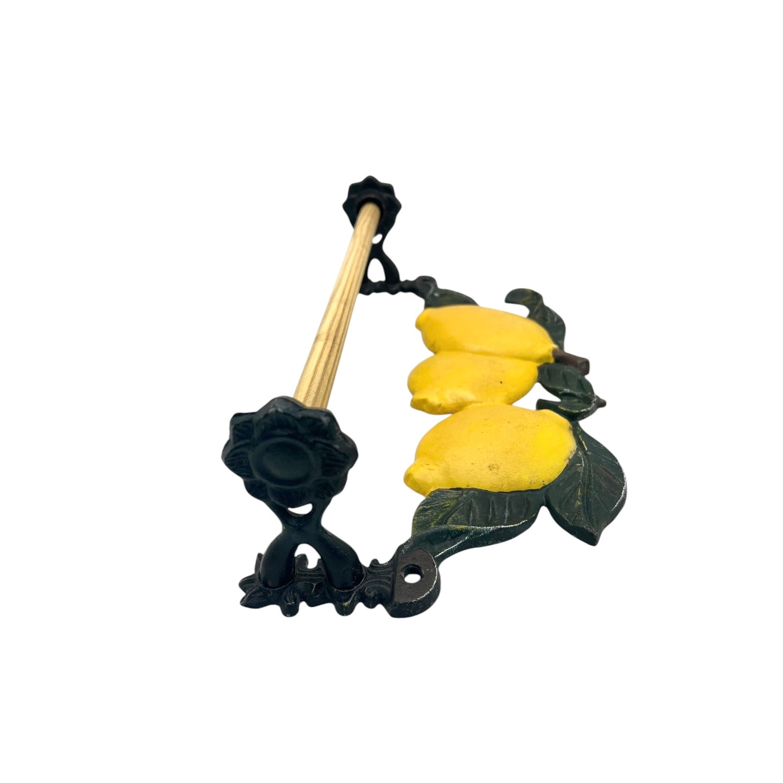 Decorative item with lemons on a white background