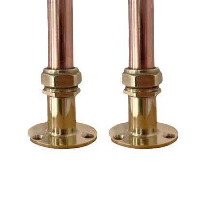 Custom Size Copper Kitchen Taps, Brass Belfast Sink Taps, Made to Measure, (T52)