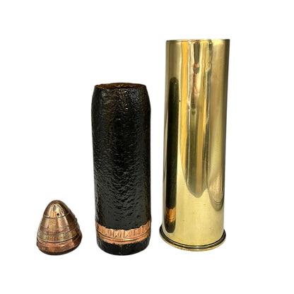 WW1 18 pounder door stop or fireside ornament on a white background
