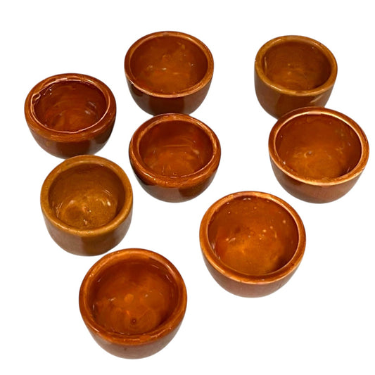 Set of 8 Vintage French Ceramic Escargot Cups, Small Snail Serving Pots for sale from All Things French Store