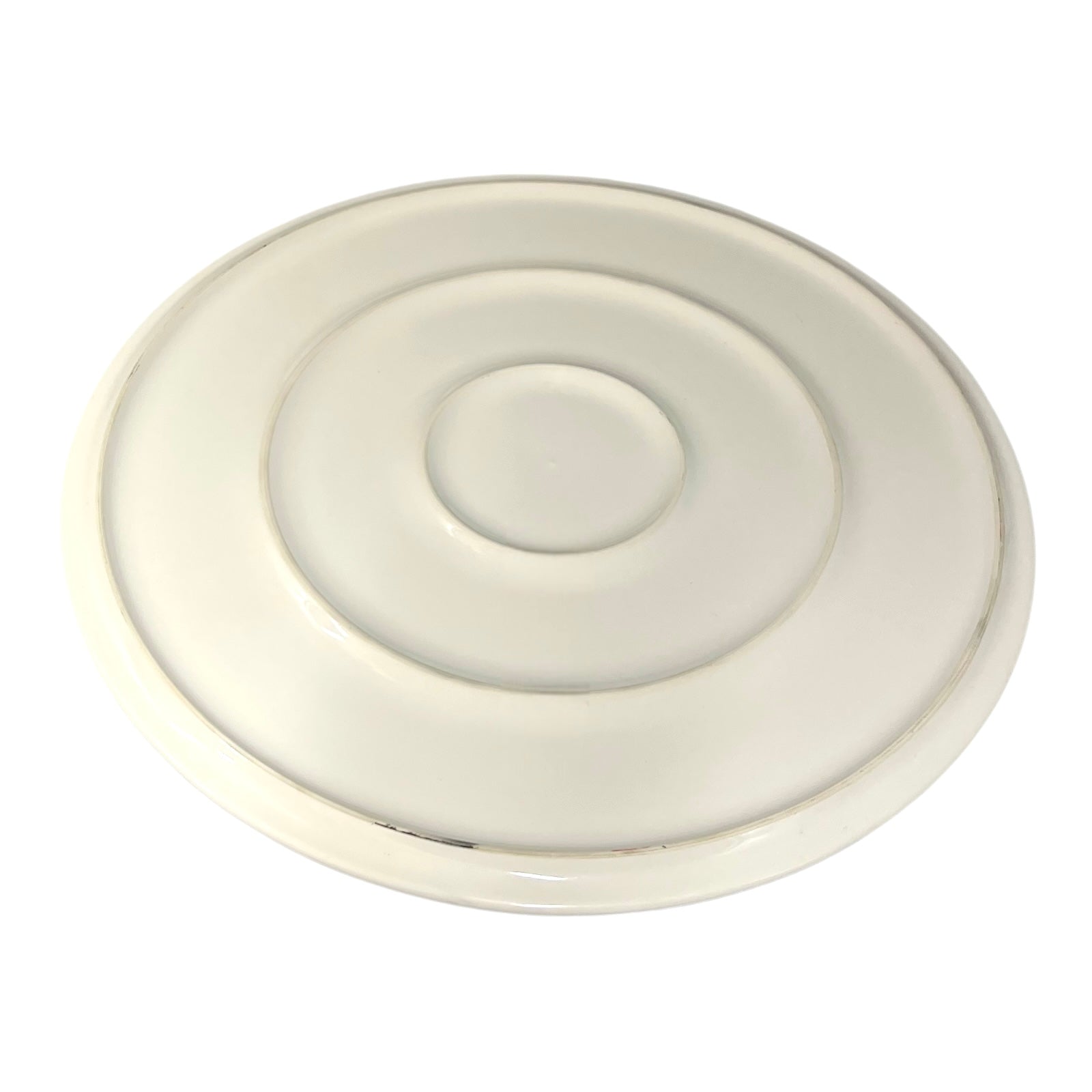 White ceramic saucer platter