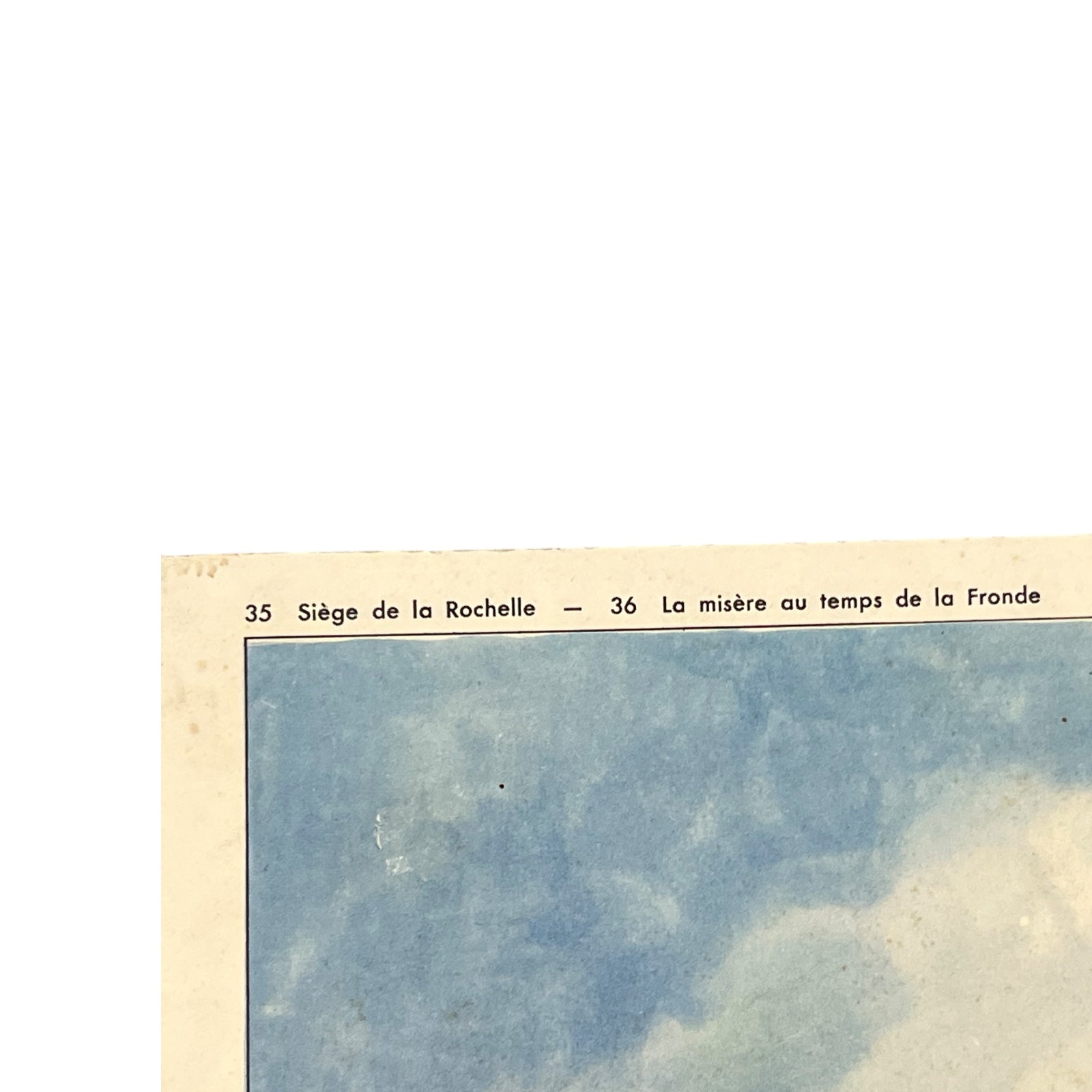 top corner of French school poster