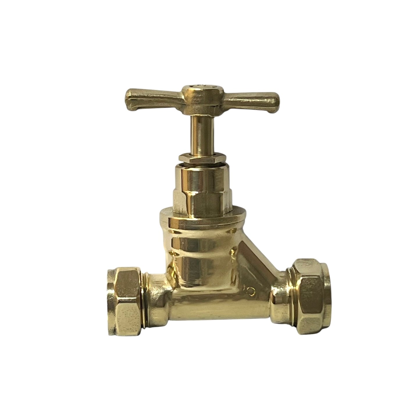 15mm Polished Solid Brass Stopcock