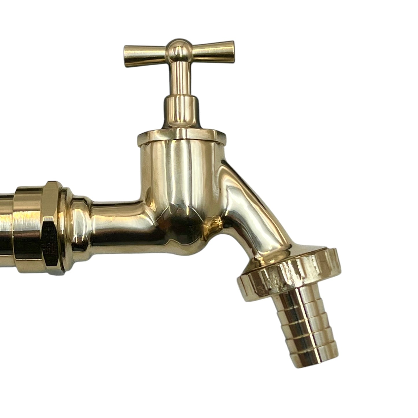 polished brass tap head with detachable nozzle