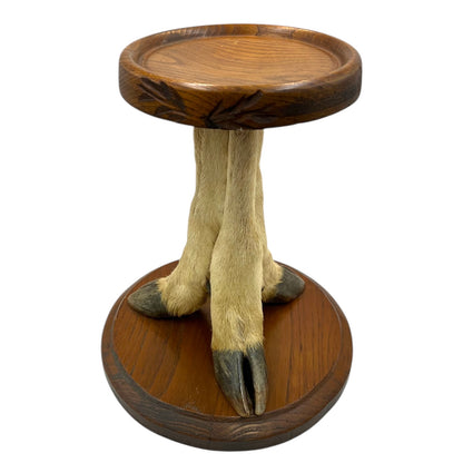 Taxidermy Deer Leg Plant Stand or Mini Side Table, French Vintage Specimen for sale from All Things French Store