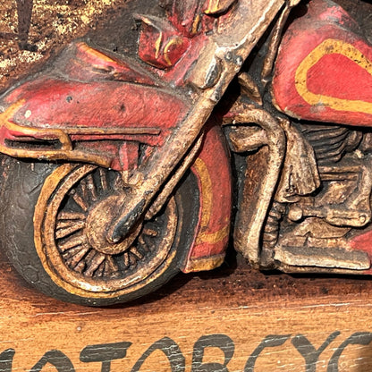 Harley Davidson Motorcycle 3D Wooden Wall Art – Vintage Style Pub Sign