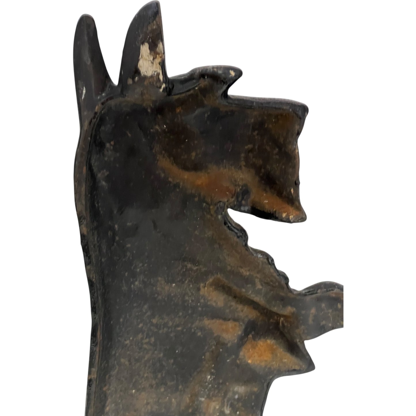 close up of scottie dog doorstop