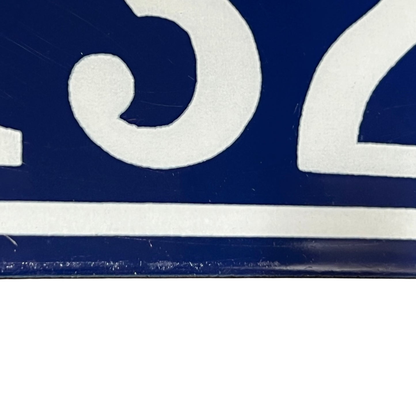 Original French Enamel House Number 132 Sign – Vintage Blue Metal Door Plaque