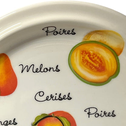 French Fruit Serving Plates Set & Large Matching Bowl, Fruit Salad Plates