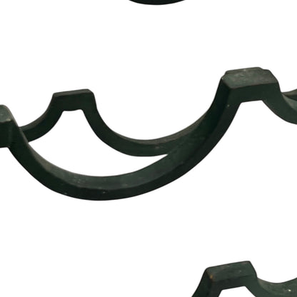 French Vintage Cast Iron Wine Bottle Rack Stand | Holds 12 Bottles | Grape Decor
