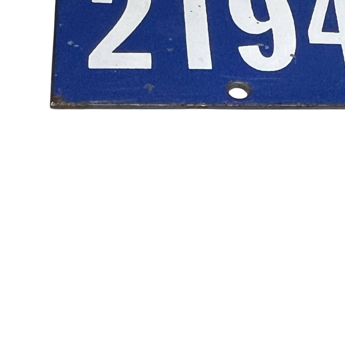 Vintage French Enamel House Number 2194 – Blue & White Door Plaque